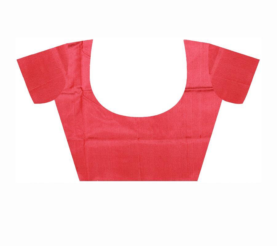 Sambalpuri Pasapali design brown color pata saree with blouse piece - Koshali Arts & Crafts Enterprise