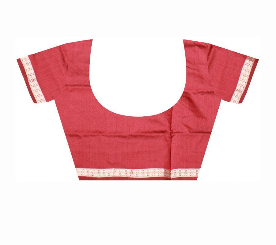 Gray color sambalpuri pata saree with blouse piece. - Koshali Arts & Crafts Enterprise