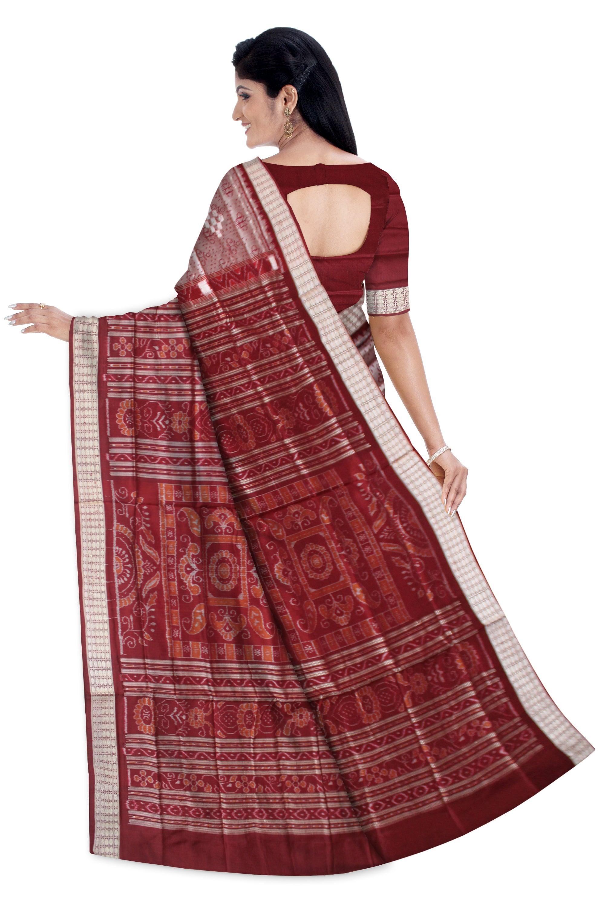 LATEST NEW COLLECTION ROSYBROWN AND COFFEE COLOR BASE, PURE SILK SAREE WITH BLOUSE PIECE. - Koshali Arts & Crafts Enterprise