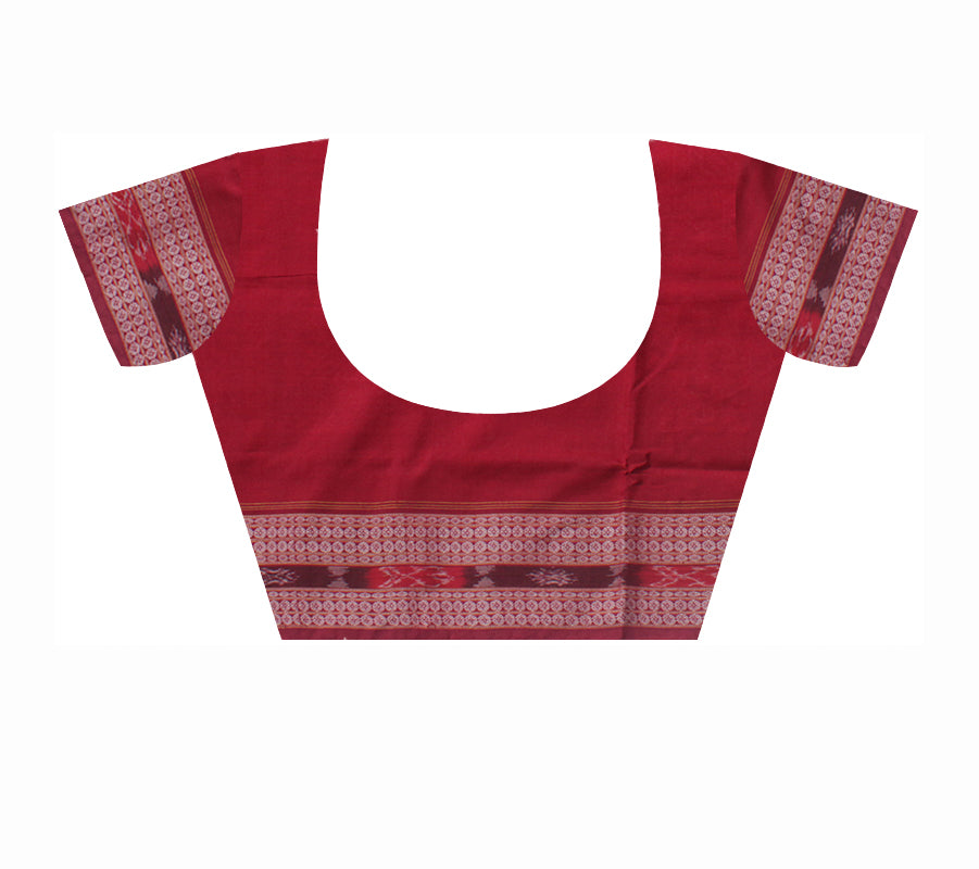 COFFEE AND MAROON COLOR PURE PASAPALI COTTON SAREE,WITHH MATCING BLOUSE PICE. - Koshali Arts & Crafts Enterprise