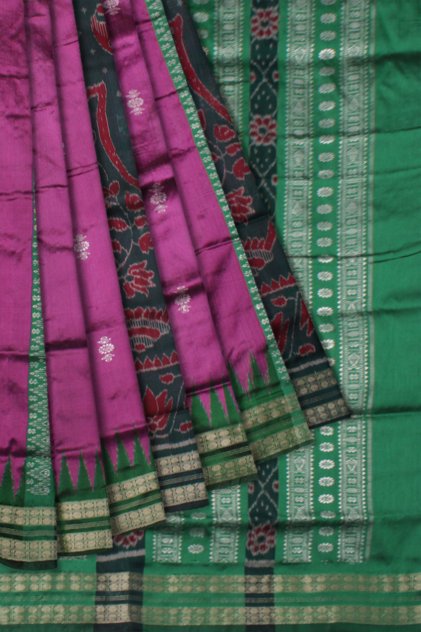 Shankha with Lotus pattern bomkei pata saree. - Koshali Arts & Crafts Enterprise