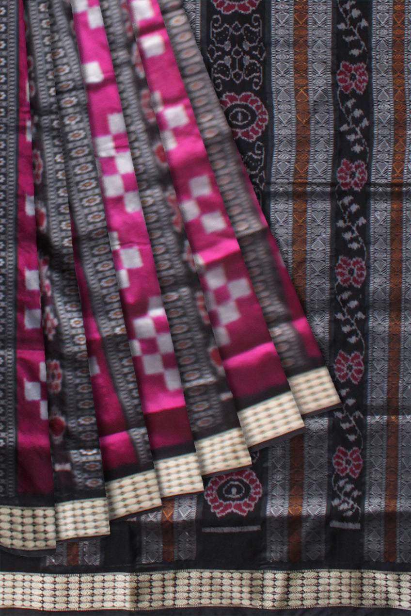 Pasapali design pata saree with rudraksha border. - Koshali Arts & Crafts Enterprise