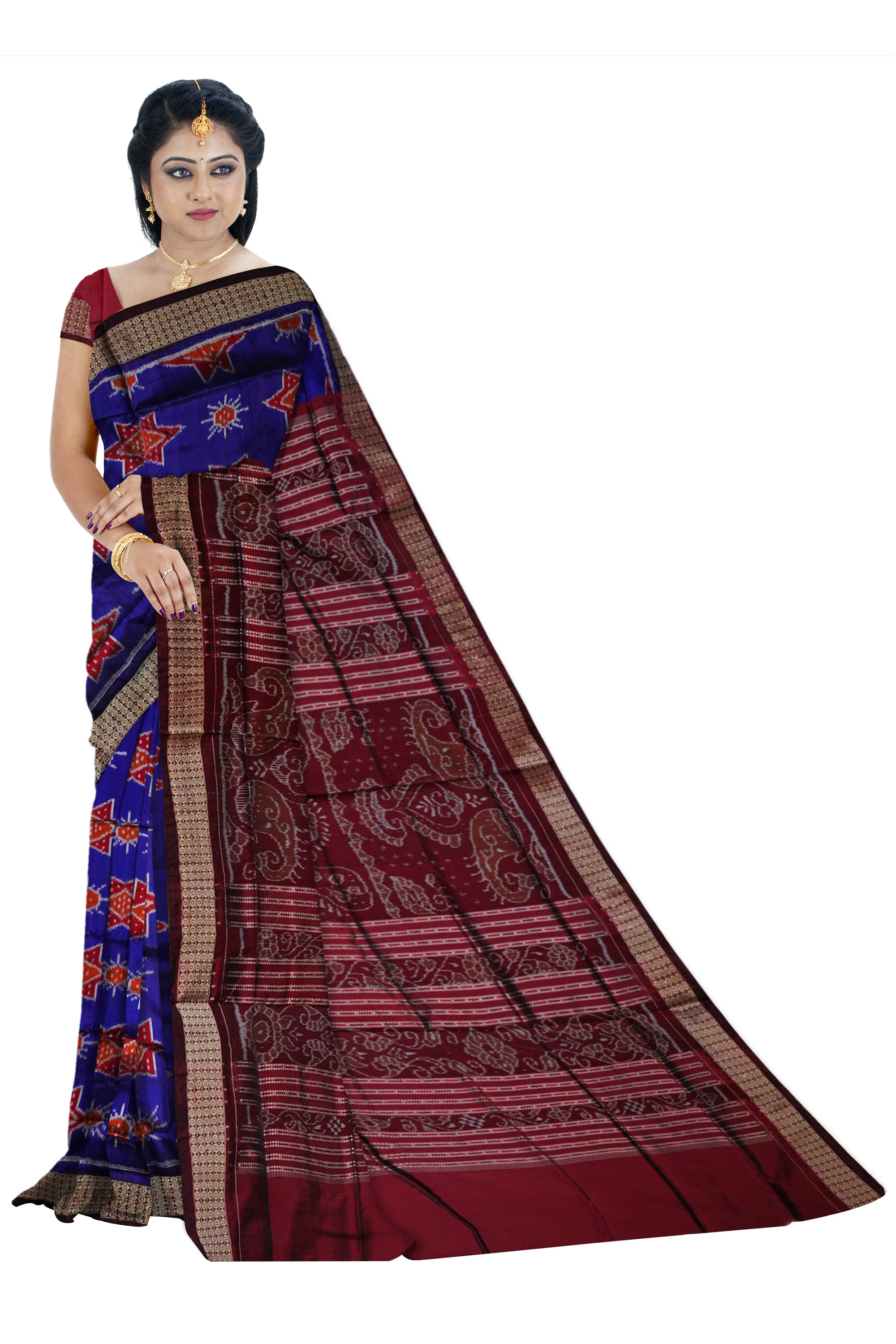 Latest collection star with sun pattern pata saree. - Koshali Arts & Crafts Enterprise