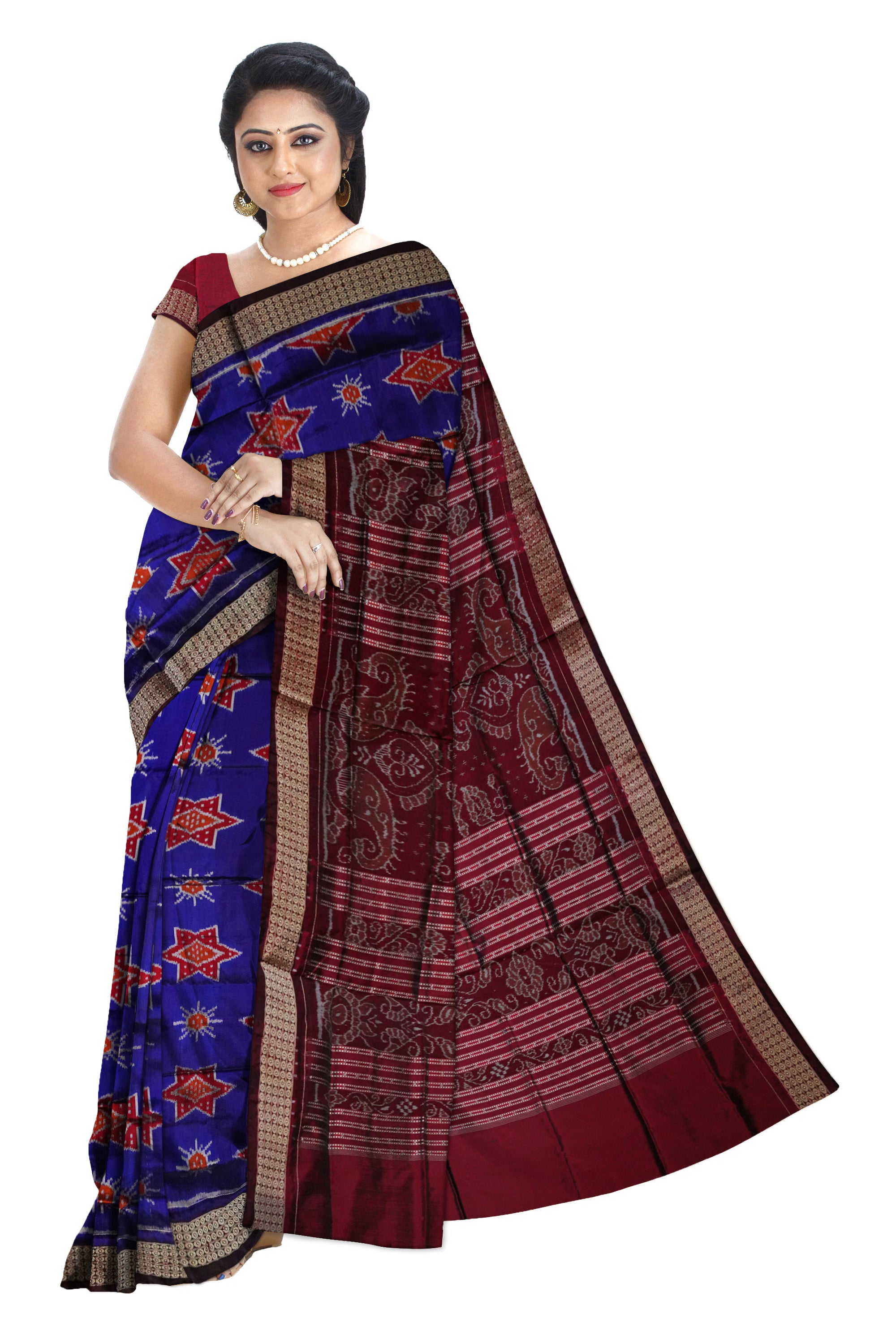 Latest collection star with sun pattern pata saree. - Koshali Arts & Crafts Enterprise