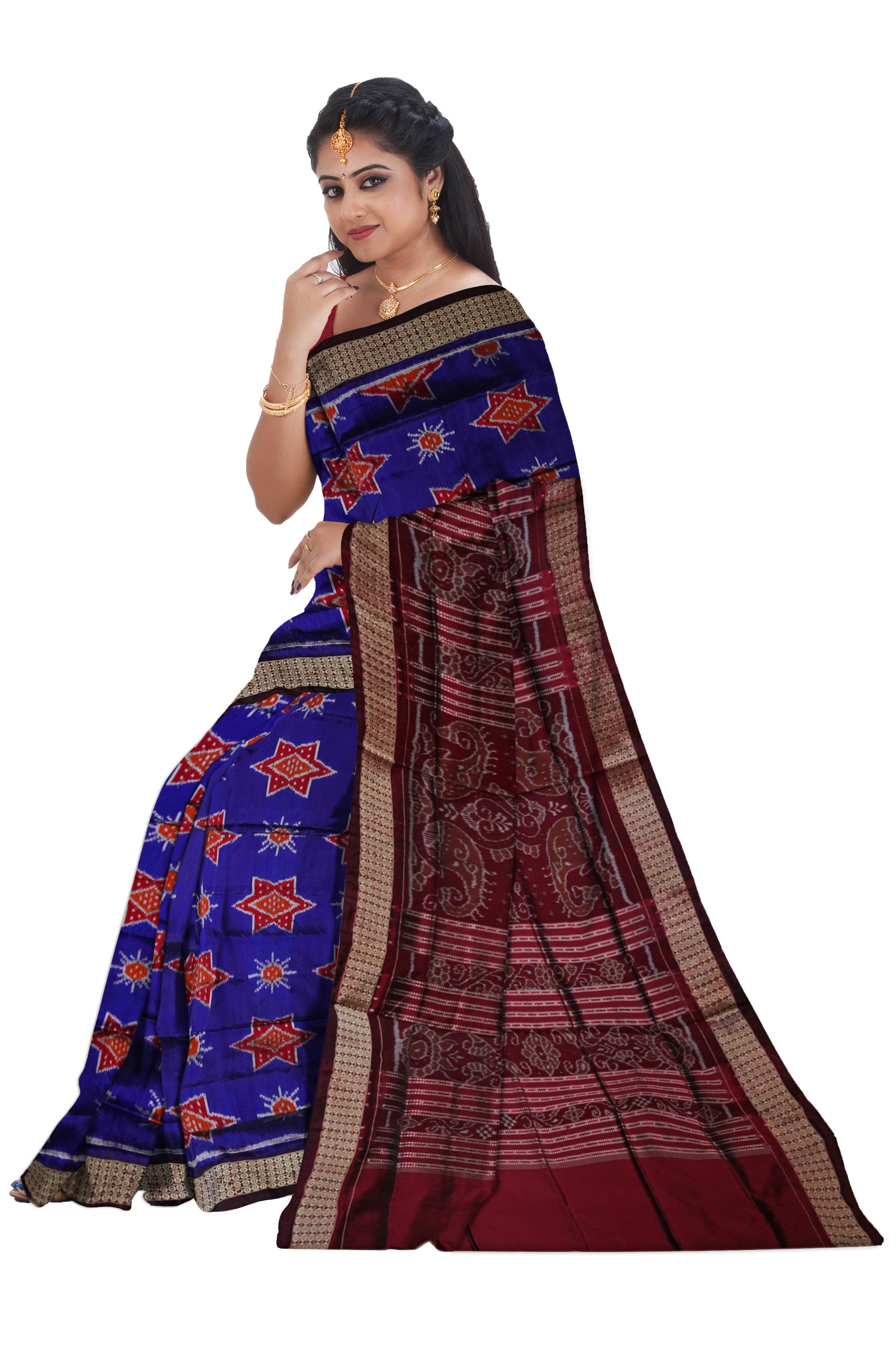 Latest collection star with sun pattern pata saree. - Koshali Arts & Crafts Enterprise