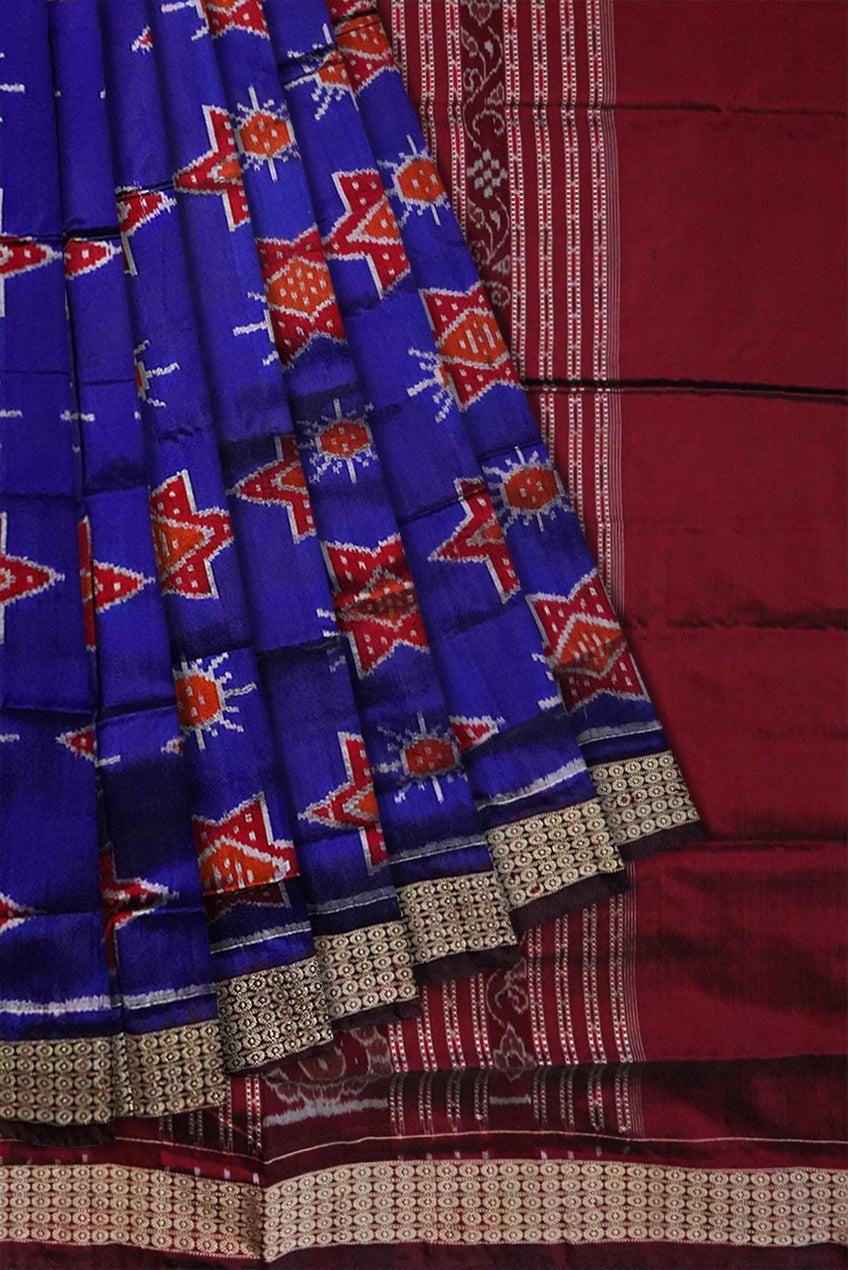 Latest collection star with sun pattern pata saree. - Koshali Arts & Crafts Enterprise