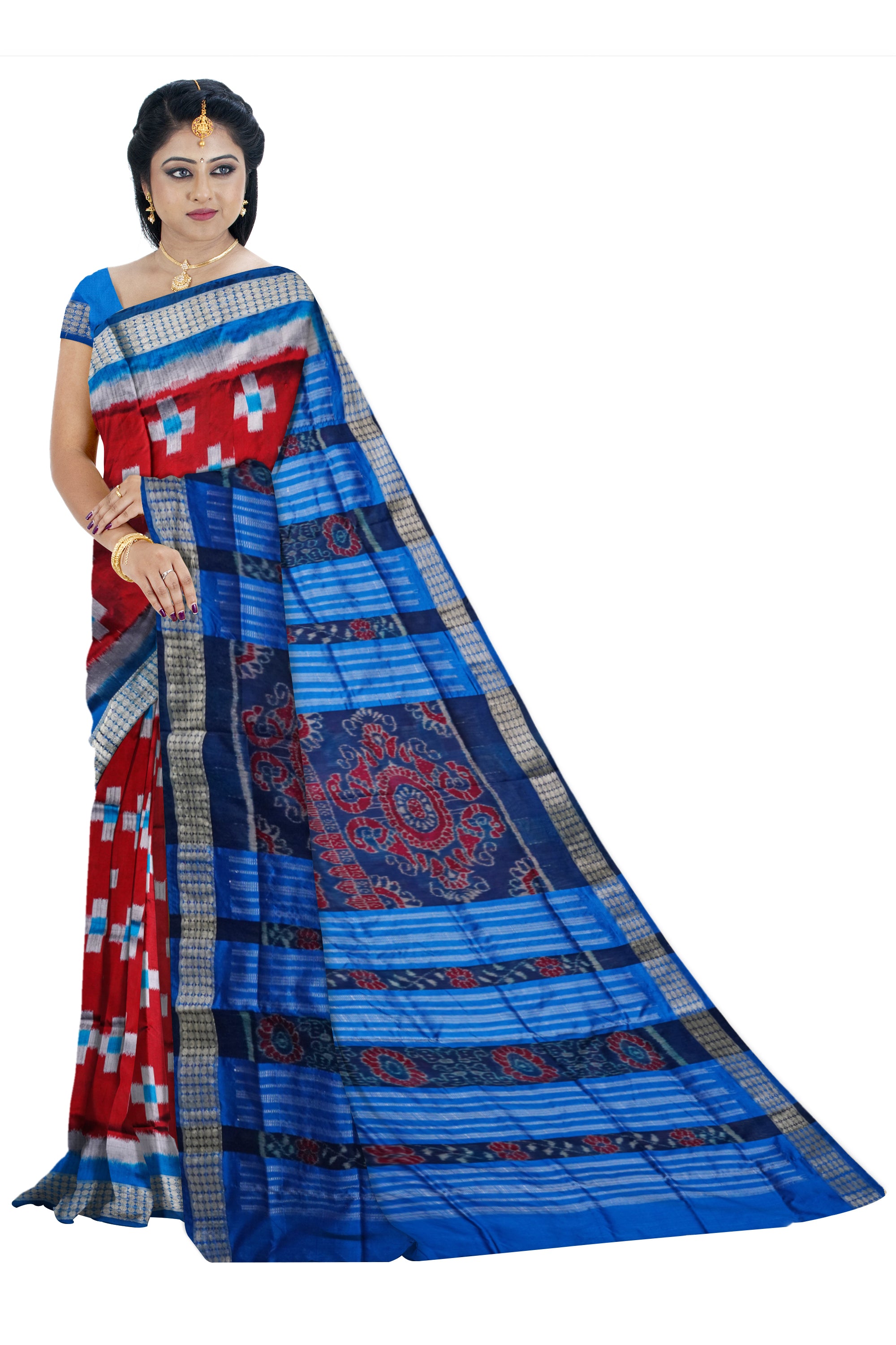 Tara pattern pasapali mix pata saree. - Koshali Arts & Crafts Enterprise