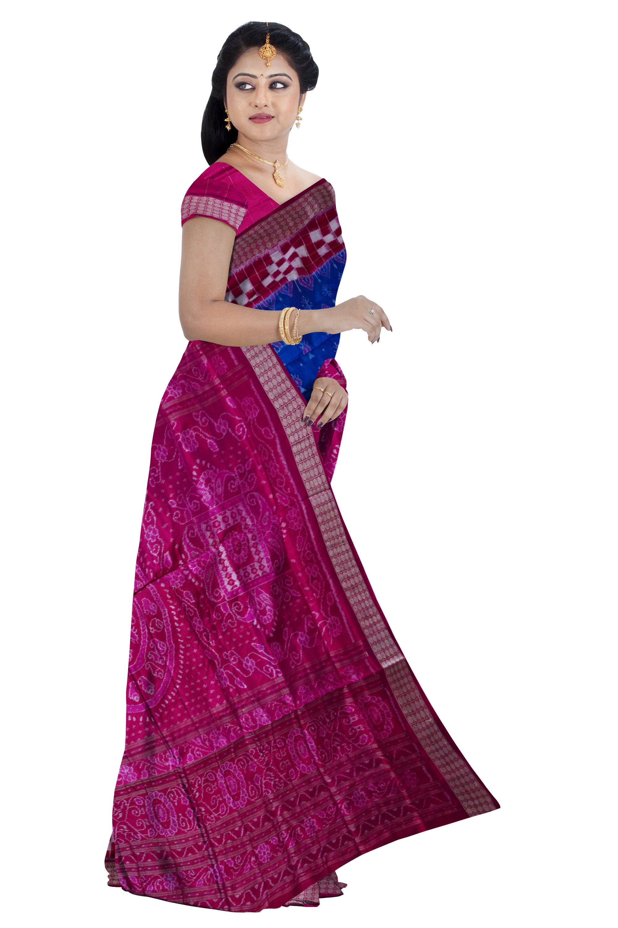 Nartaki with Pasapali pattern pure silk saree. - Koshali Arts & Crafts Enterprise