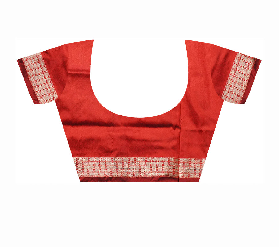 Black & Maroon color tara pattern pata saree. - Koshali Arts & Crafts Enterprise