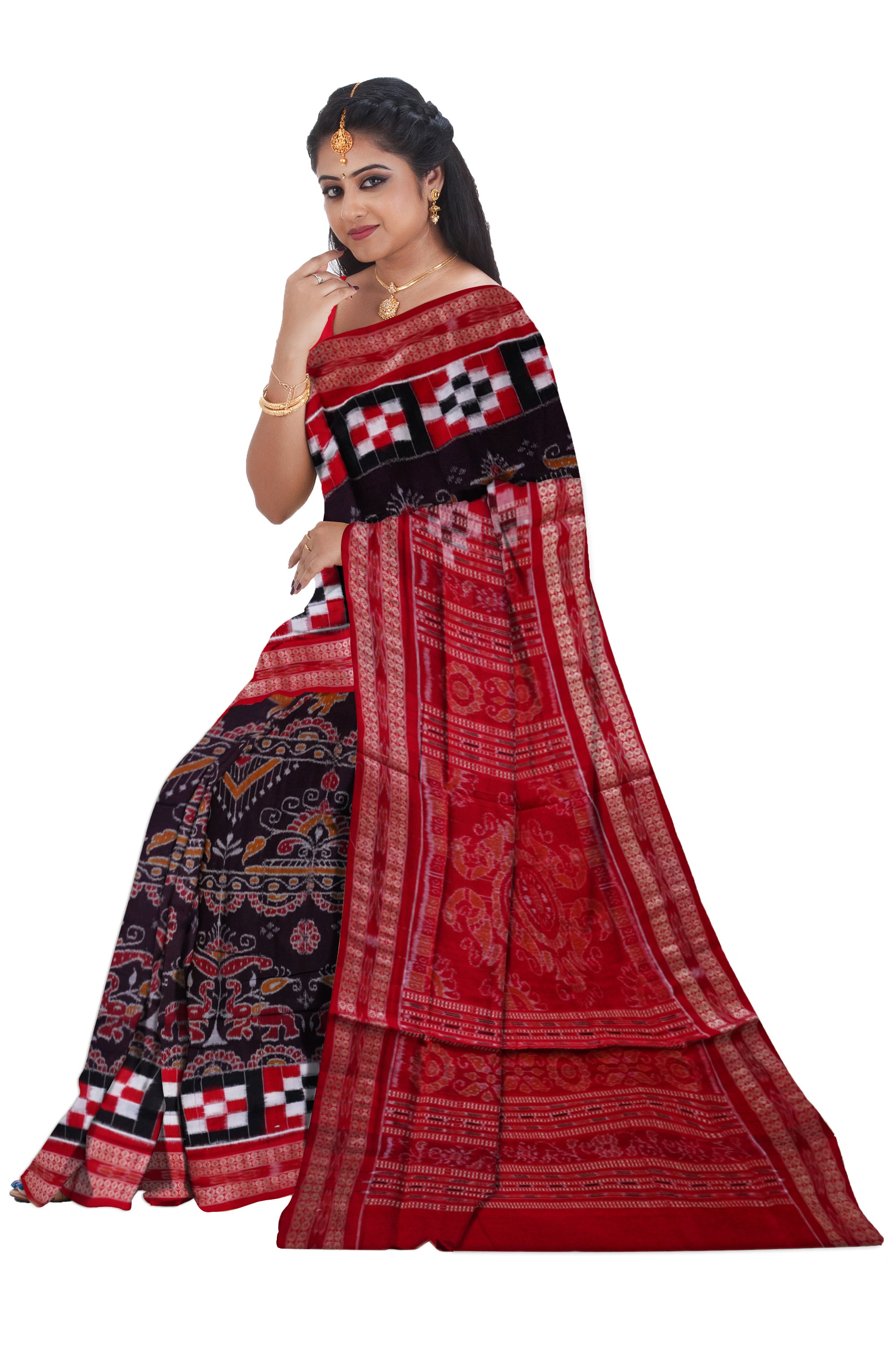 Latest pasapali with village pattern pure cotton saree. - Koshali Arts & Crafts Enterprise