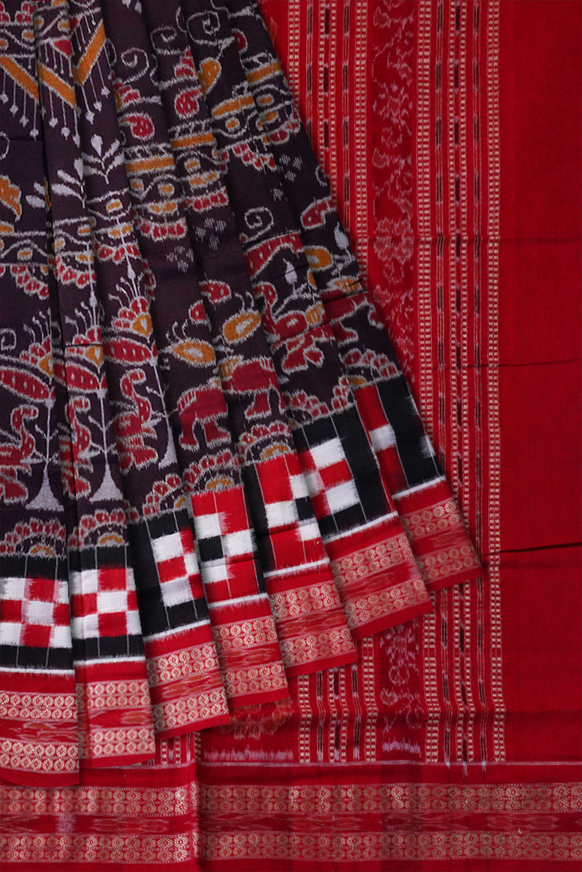 Latest pasapali with village pattern pure cotton saree. - Koshali Arts & Crafts Enterprise