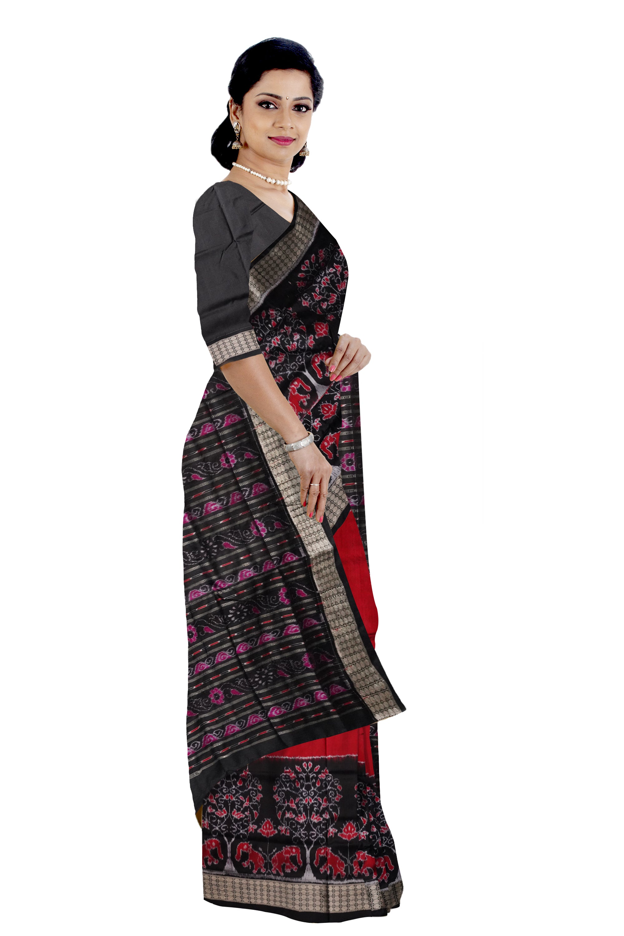 Latest traditional tree with elephant design pata saree. - Koshali Arts & Crafts Enterprise