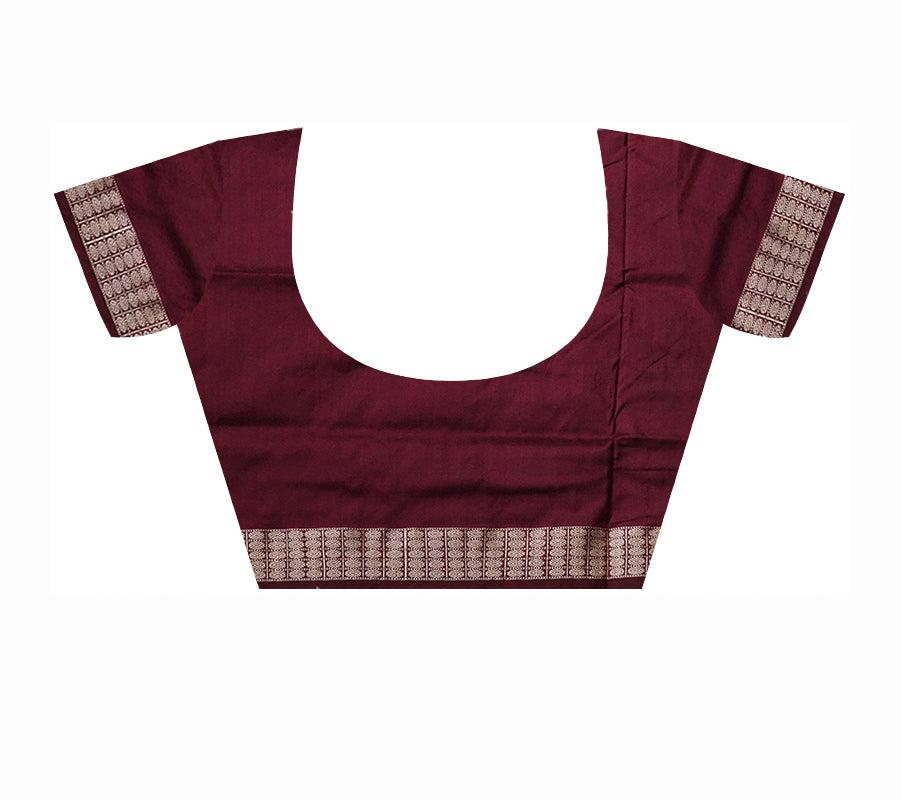 Bandha pere pere sambalpuri pata saree in Green and coffee colour. - Koshali Arts & Crafts Enterprise