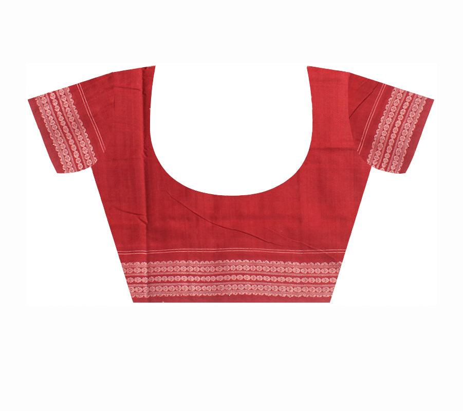 Dark blue color Sambalpuri Cotton  saree in bird  design with blouse piece. - Koshali Arts & Crafts Enterprise