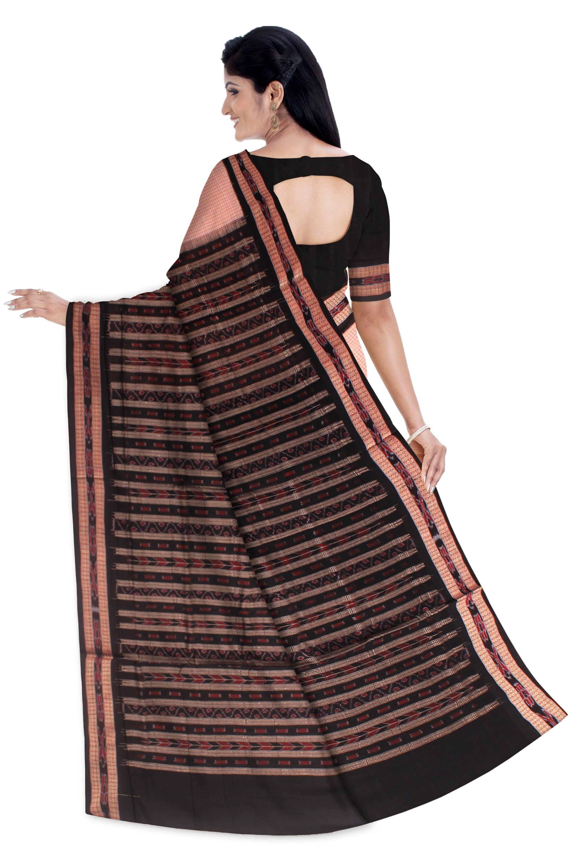 This is a Sambalpuri cotton saree in Bichhitrapuri Mattha and  other color with blouse piece. - Koshali Arts & Crafts Enterprise