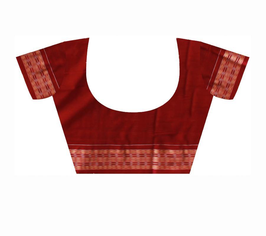 Box pattern Bomkei Sambalpuri saree in black color with blouse piece. - Koshali Arts & Crafts Enterprise