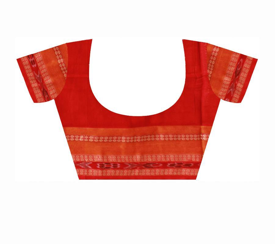 Green color bomkai print Sambalpuri saree with blouse piece. - Koshali Arts & Crafts Enterprise