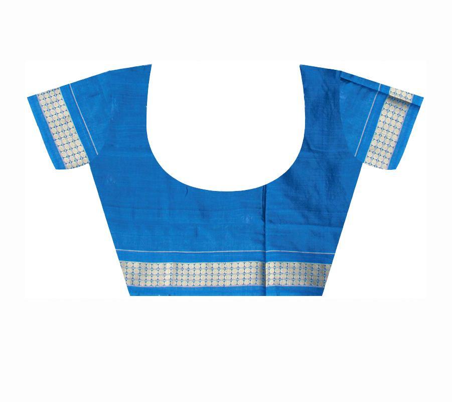 Black color flora print cotton saree with blouse piece. - Koshali Arts & Crafts Enterprise