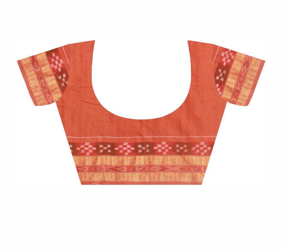 New design dhadi pasapali in brown colour Sambalpuri cotton saree  with blouse piece. - Koshali Arts & Crafts Enterprise