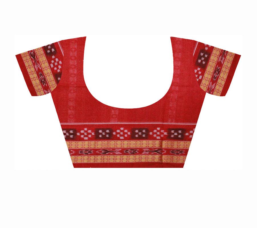 Dhadi Pasapali Sambalpuri saree Bandha Design in Maroon and Black Colour - Koshali Arts & Crafts Enterprise