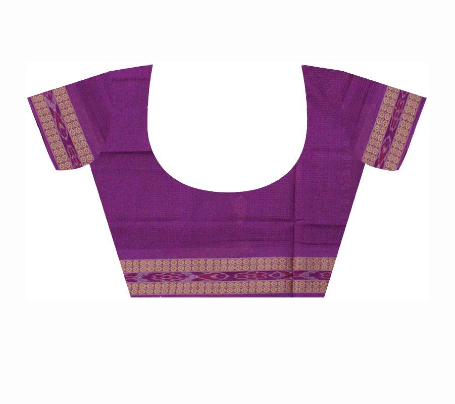 Mayur design Sambalpuri cotton saree  in Black - Koshali Arts & Crafts Enterprise