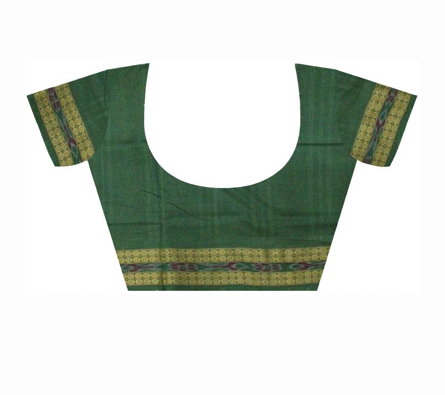 Black Colour Samblapuri cotton saree in Bomkai design. - Koshali Arts & Crafts Enterprise