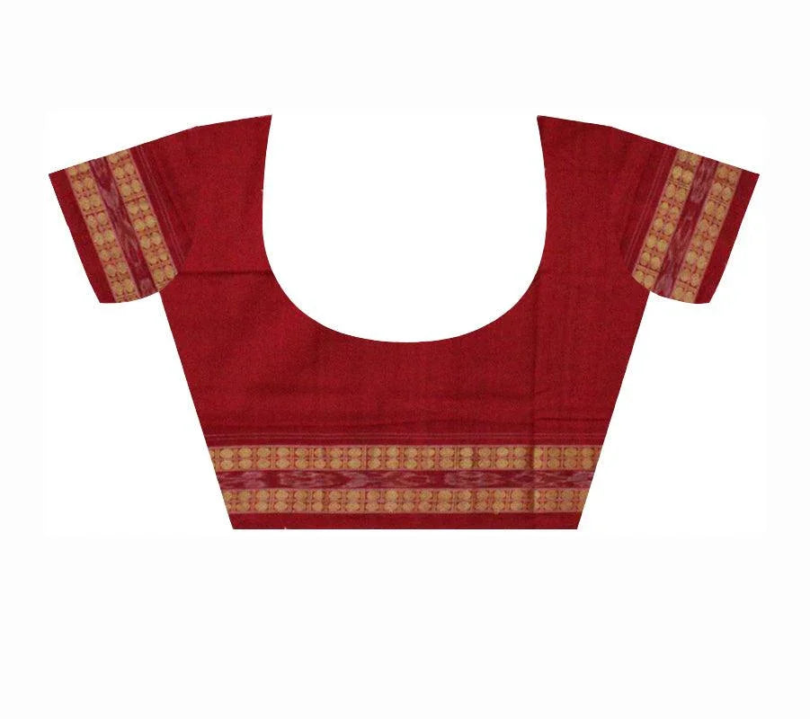 Sambalpuri Cotton Saree in traditional ikat design in body in Green Colour - Koshali Arts & Crafts Enterprise