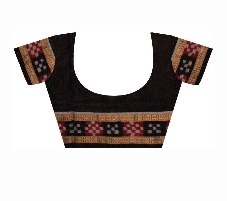 LATEST DESIGN DHADI SAPTA IN RED COLOR TRADITIONAL PASAPALI PATTERN SAMBALPURI COTTON SAREE - Koshali Arts & Crafts Enterprise