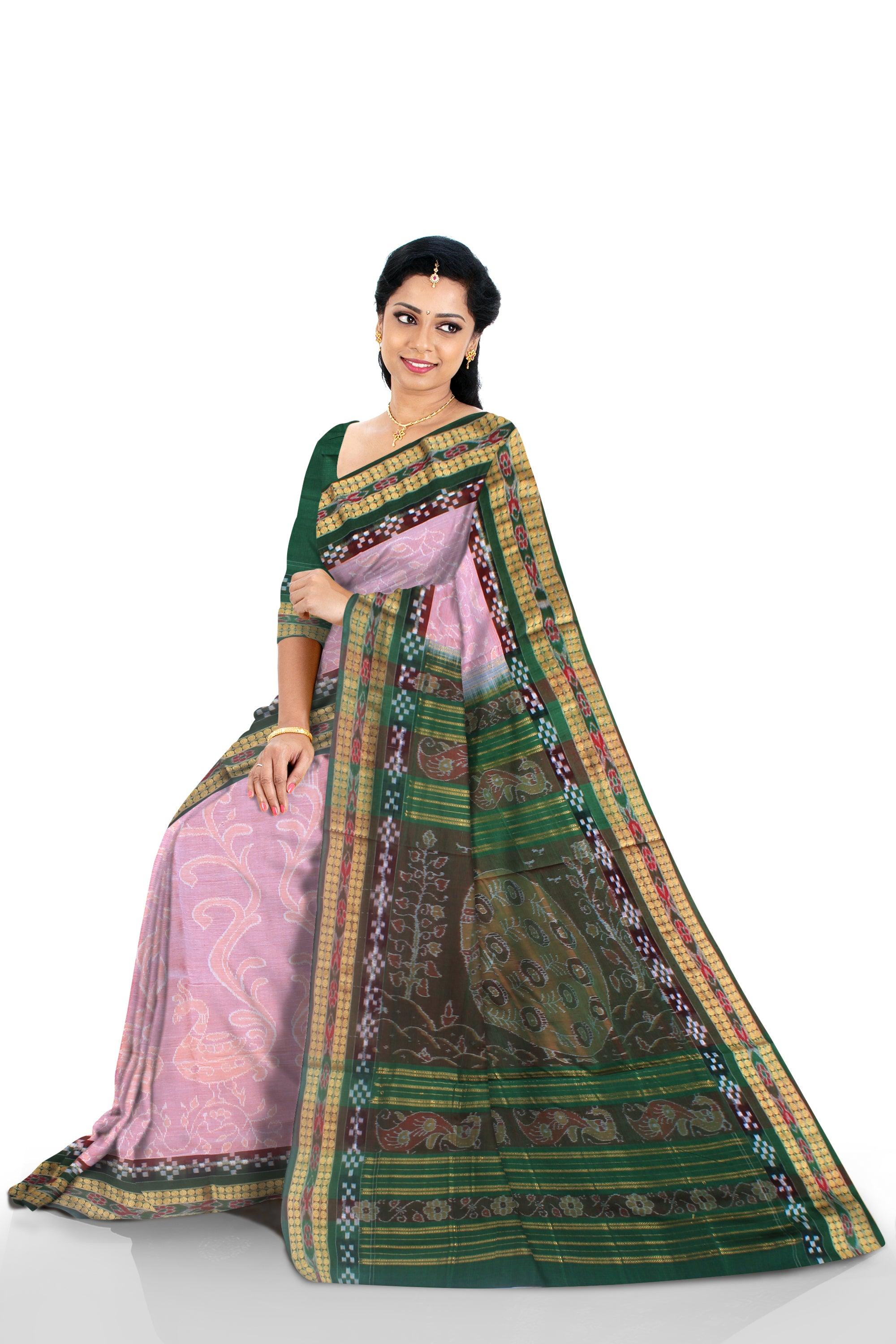 3D color of sambalpuri pure cotton saree , available with blouse piece - Koshali Arts & Crafts Enterprise