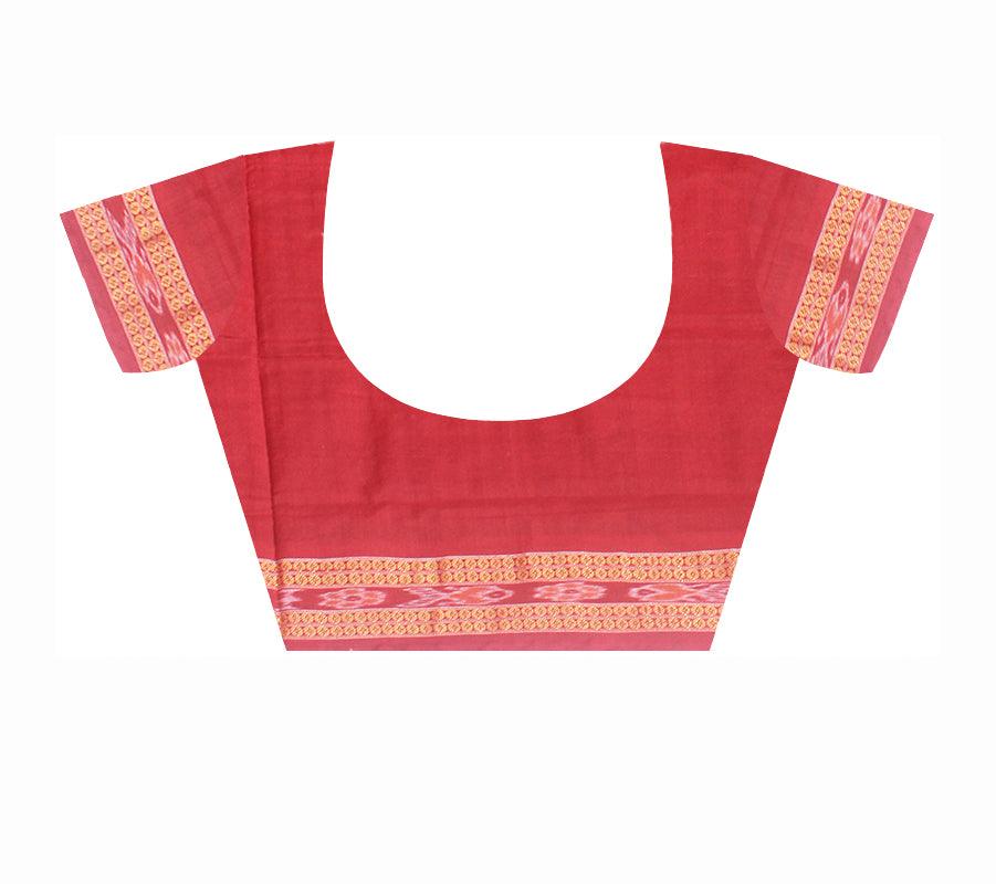 MUSICAL INSTRUMENT  DESIGN OF  SAMBALPURI COTTON SAREE IN DARK BLUE AND MAROON COLOR. - Koshali Arts & Crafts Enterprise