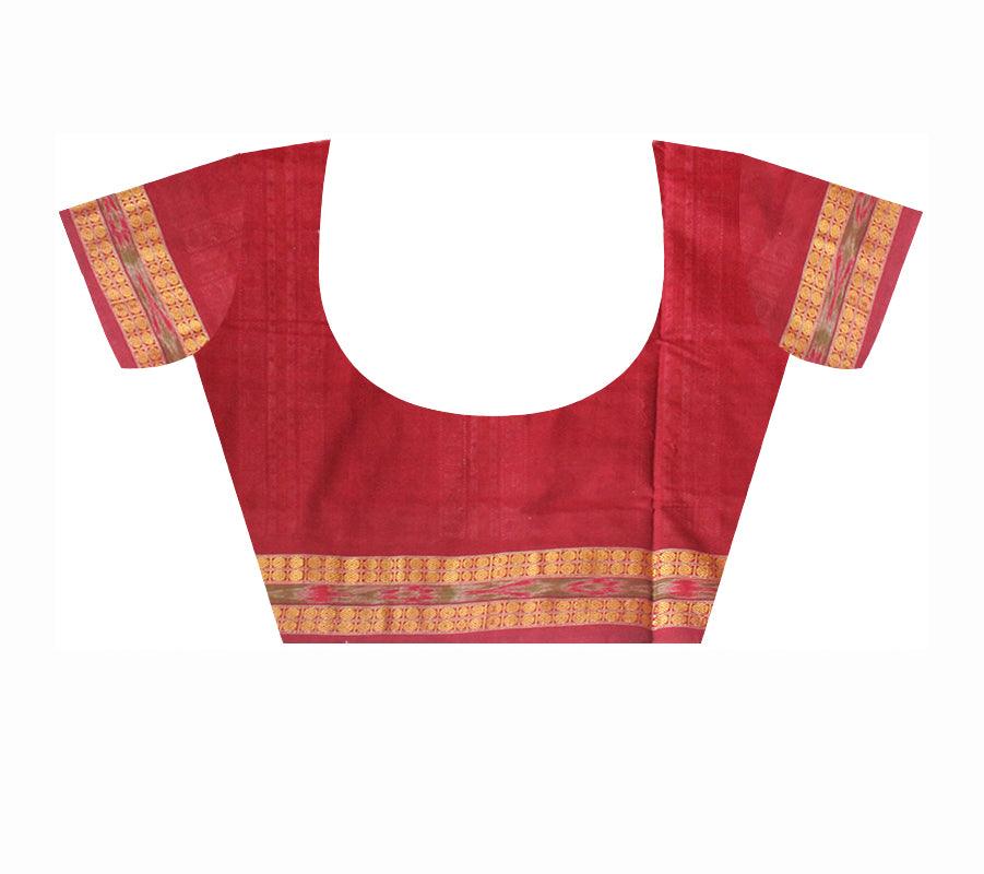 A BEAUTIFUL DESIGN  TERRACOTTA WITH TREE AND FLOWER BASED COTTON SAREE IN BLUE,RED AND MAROON AVAILABLE WITH BLOUSE . - Koshali Arts & Crafts Enterprise