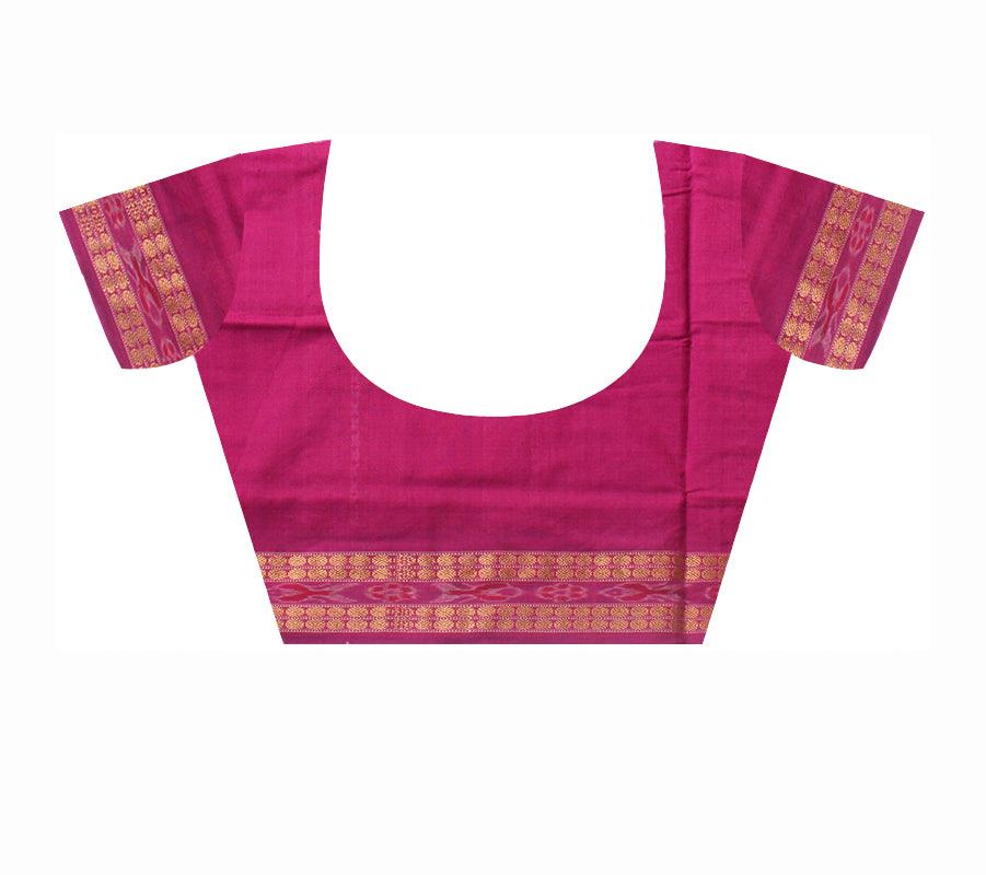 NEW COLLECTION TERRACOTTA DESIGN COTTON SAREE IN MAROON AND PINK COLOUR AVAILABLE WITH BLOUSE. - Koshali Arts & Crafts Enterprise