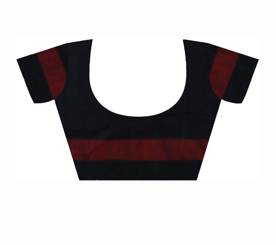 Grey color leaf pattern Sambalpuri saree with blouse piece - Koshali Arts & Crafts Enterprise