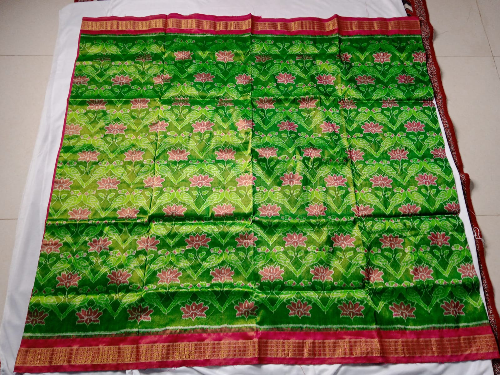 Latest Handwoven parrot design  pure Tissue silk saree. - Koshali Arts & Crafts Enterprise