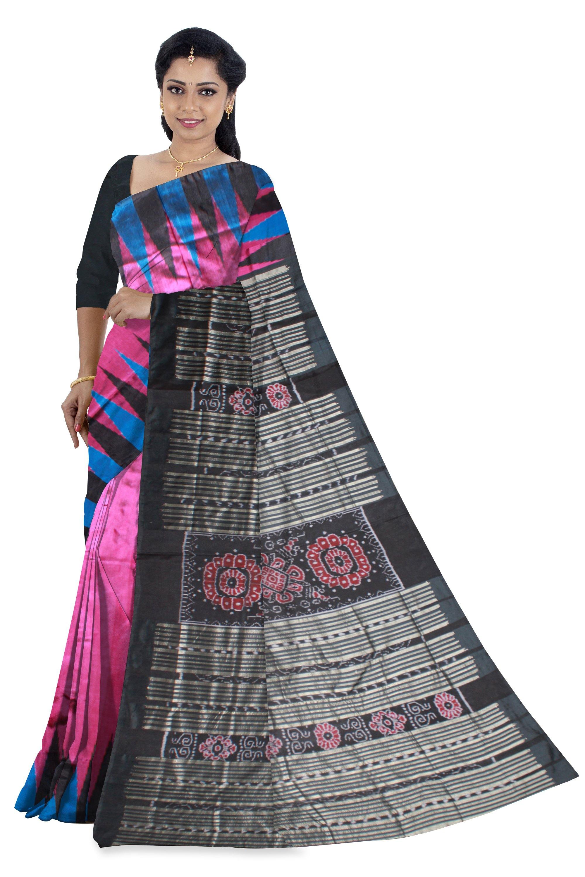 Kargil Pata Saree in Pink Color - Koshali Arts & Crafts Enterprise